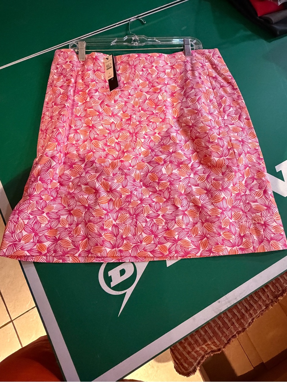 Talbots NWT Pink Orange Flower Petal A Line Skirt Geo Abstract Casual Size